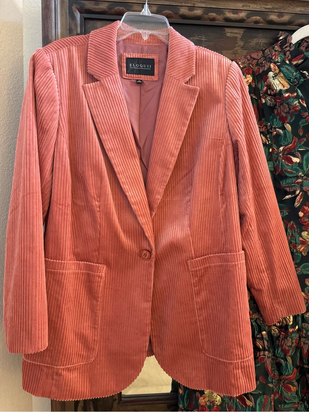 Eloquii Pumpkin Corduroy Blazer Jacket